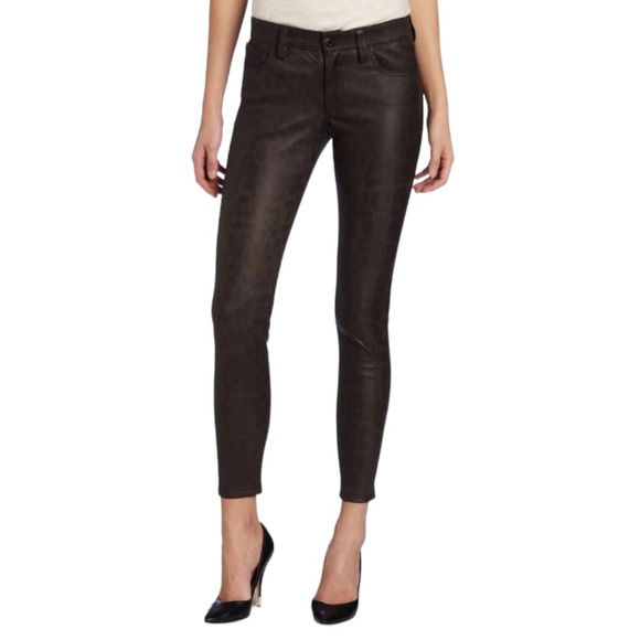 JOE’S Jeans Super Chic Wild Skinny Ankle Leather Jeans Pants Trousers Size 25